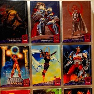 Marvel comics 1994 94 fleer ultra SUPER -VILLAINS lot of 9 perfect condition..